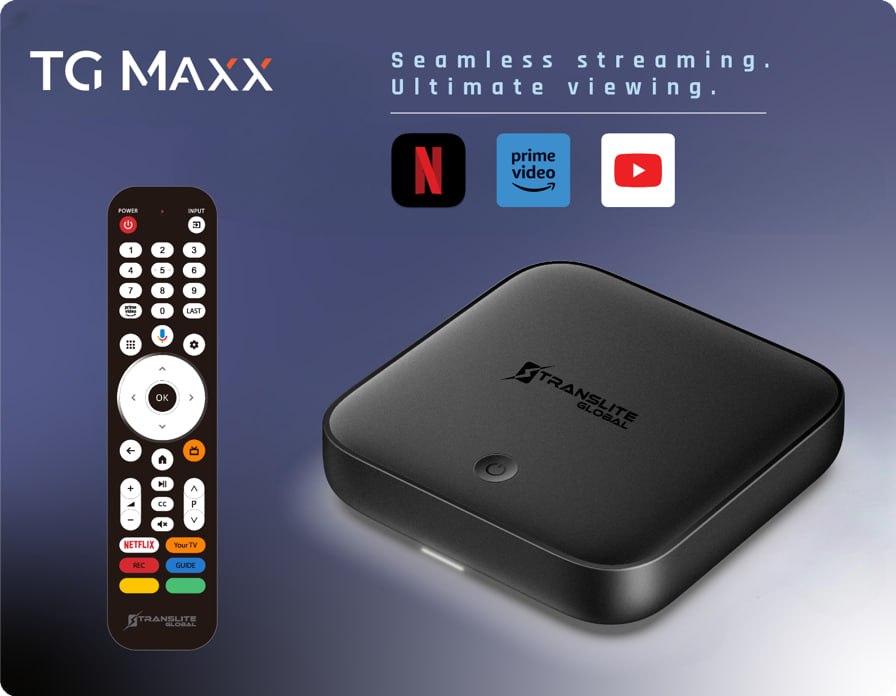 TCG MAXX digital set-top box and remote control